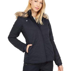 Obermeyer Black Ski Jacket with Fur Trim